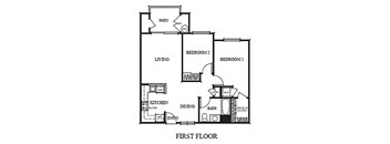 Two Bedroom A Floor Plan at Valencia at Gale Ranch, San Ramon
