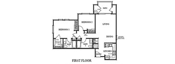 Two Bedroom C Floor Plan at Valencia at Gale Ranch, California, 94582