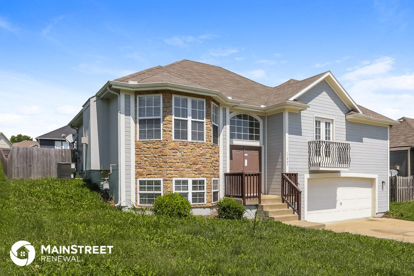 a with a yard and a fence