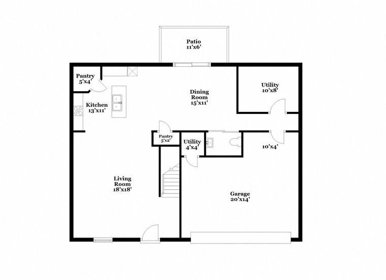 a floor plan of a house with a combination of bedrooms and a living room