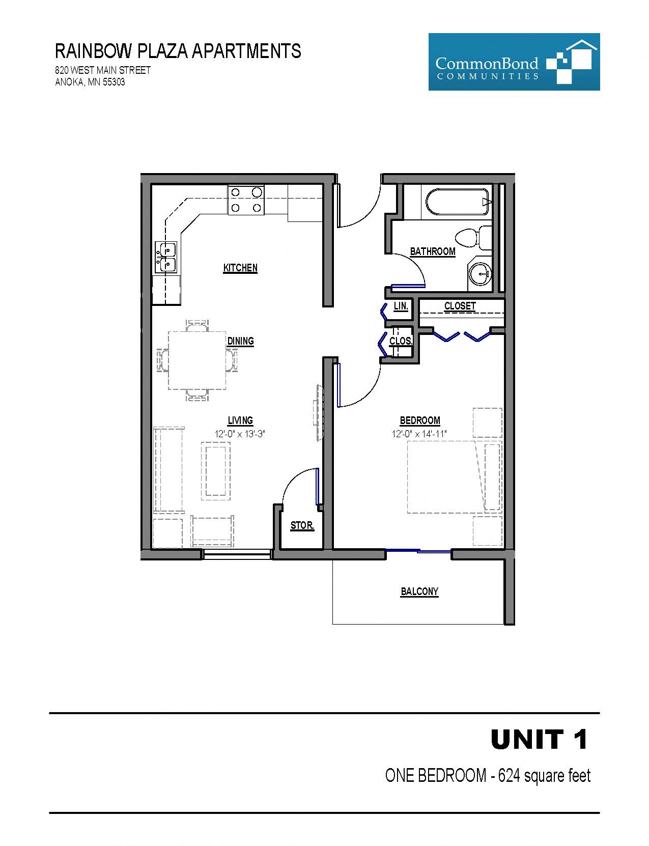 Plaza Unit 1 at Rainbow Plaza, Anoka, MN, 55303