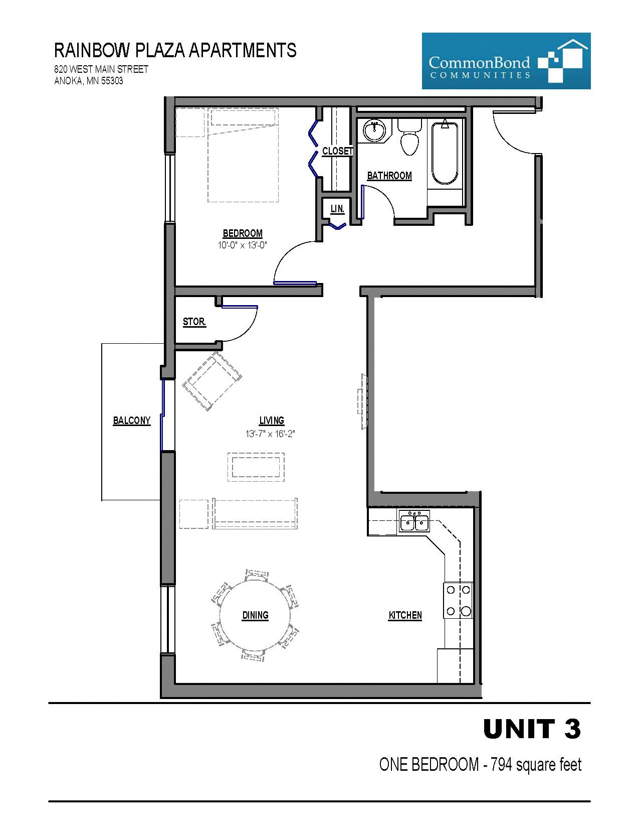 Plaza Unit 3 at Rainbow Plaza, Anoka, 55303
