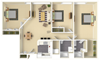 3 Bedroom, 2 Bath