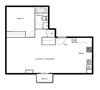 Spacious suites in New Westminster Floor plan of a 1 bed, 1 bath apartment at Novare in New Westminster, BC