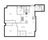 Spacious suites in New Westminster Floor plan of a 2 bed, 2 bath apartment at Novare in New Westminster, BC