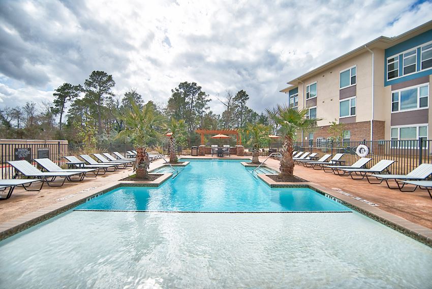 Exterior Pool for Encore At Westfork Community in Conroe Texas Exterior Pool for Encore At Westfork Community in Conroe Texas