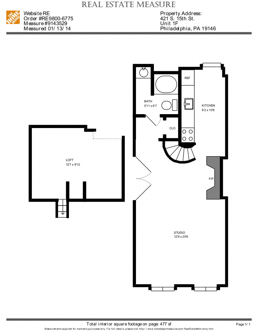 1 Bed, 1 Bath