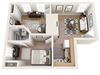 2 Bedroom, 1 Bath