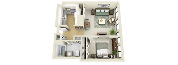 One Bedroom, Plan C