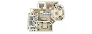 2 Bedroom,  Plan D