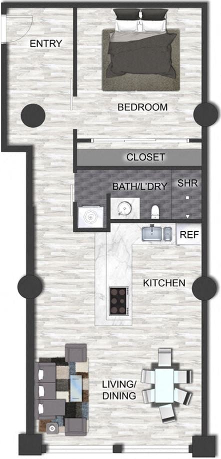 1 Bedroom 1 Bathroom