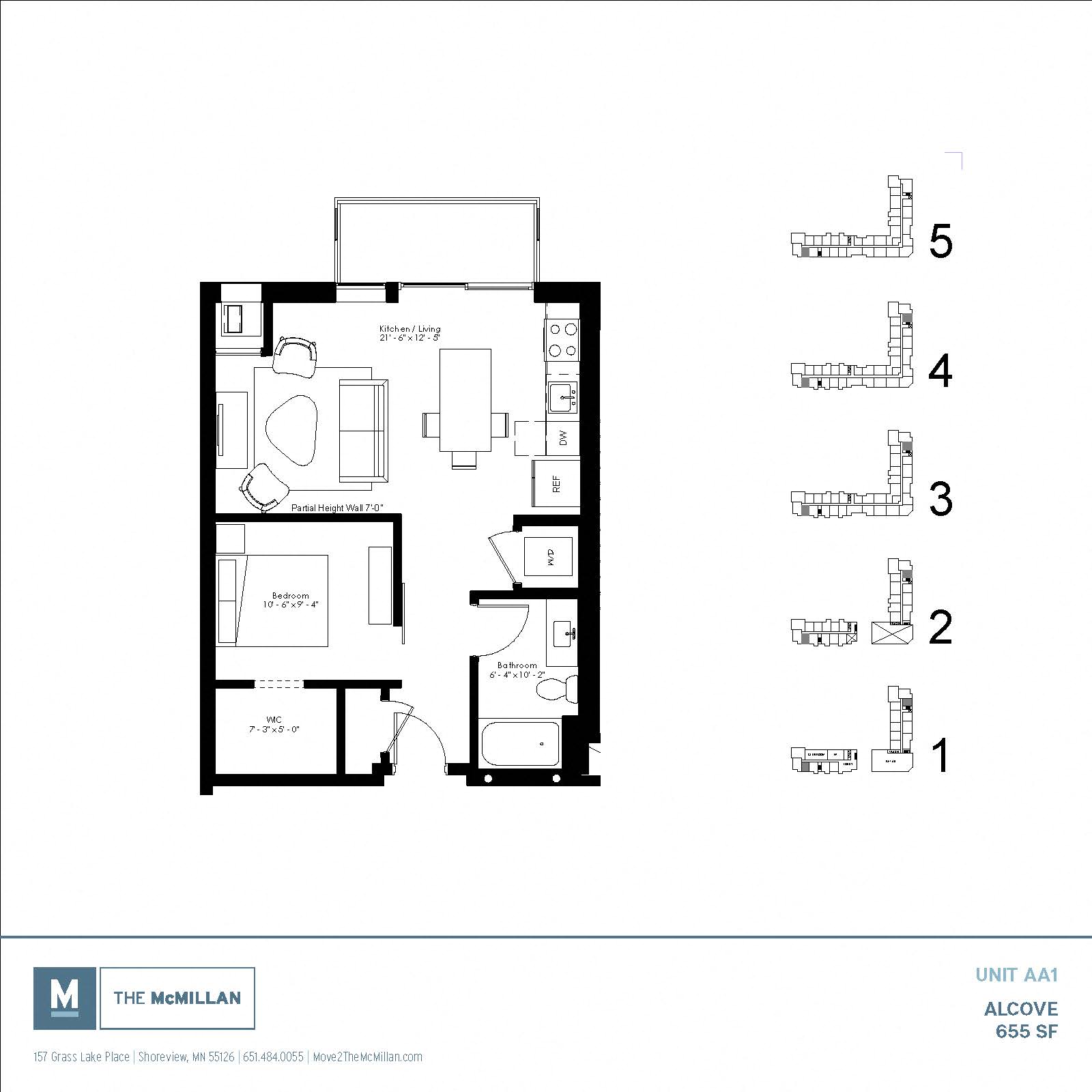 Floor plan at The McMillan, Shoreview, MN