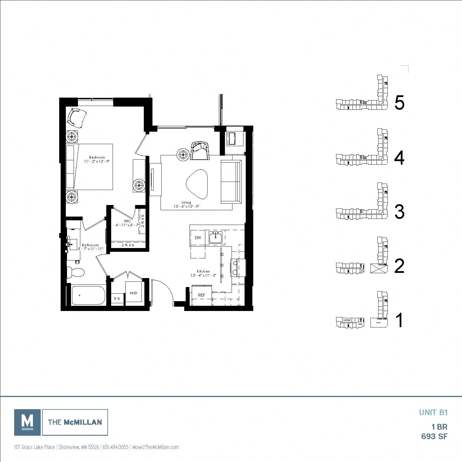 Floor plan at The McMillan, Shoreview, 55126