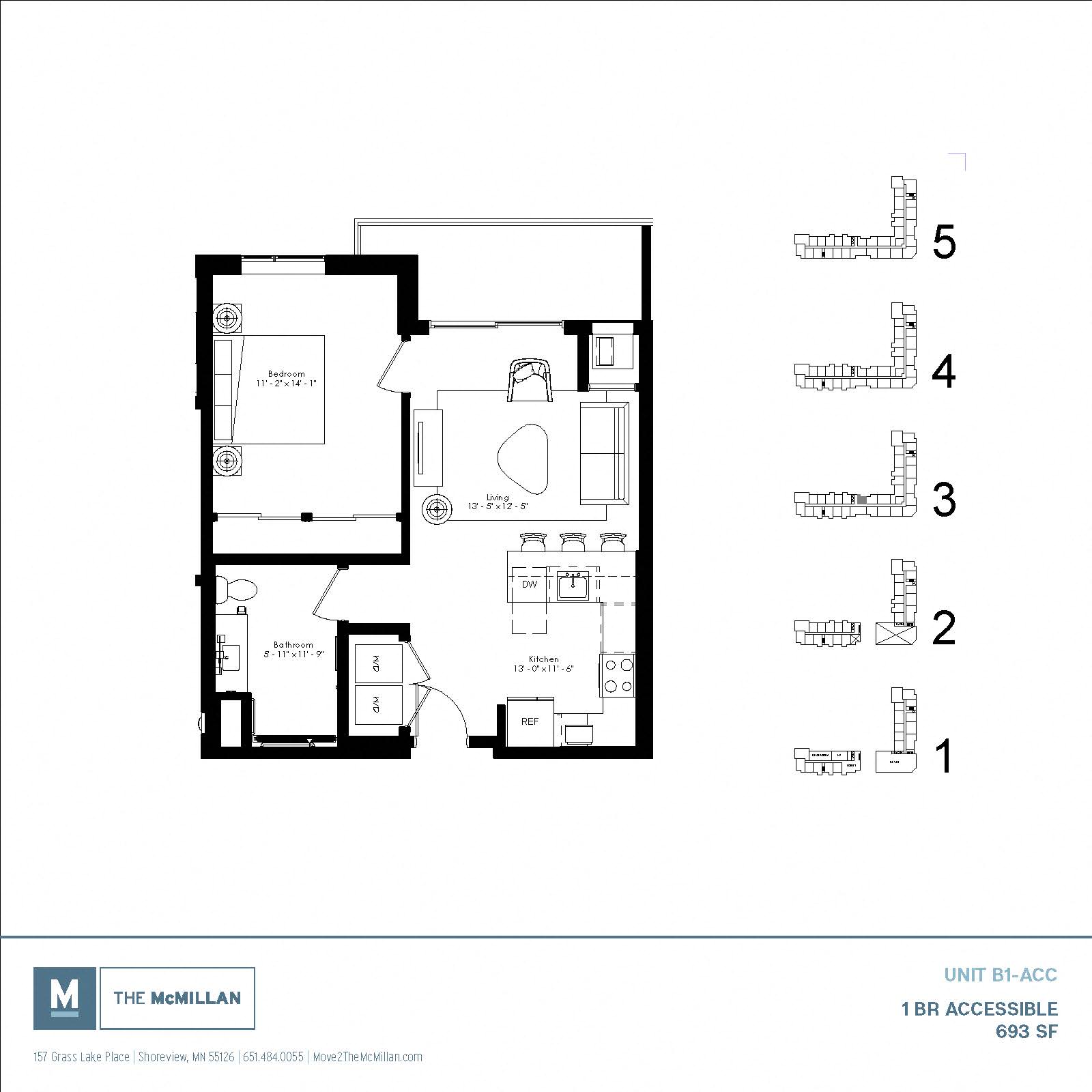 Floor plan at The McMillan, Shoreview, Minnesota