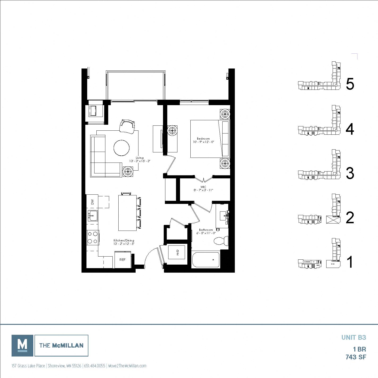 Floor plan at The McMillan, Shoreview