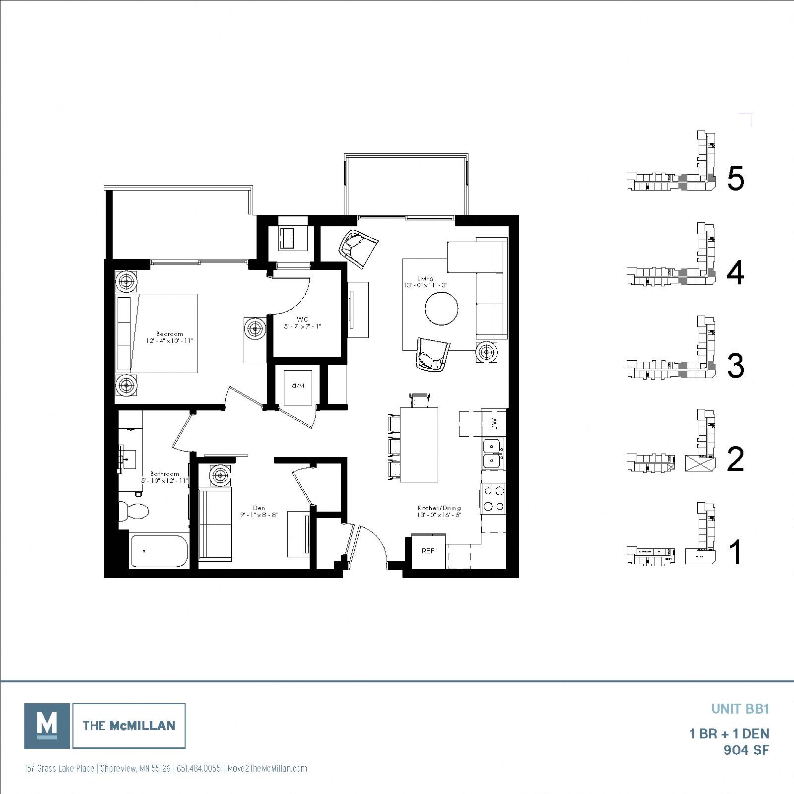 Floor plan at The McMillan, Minnesota, 55126