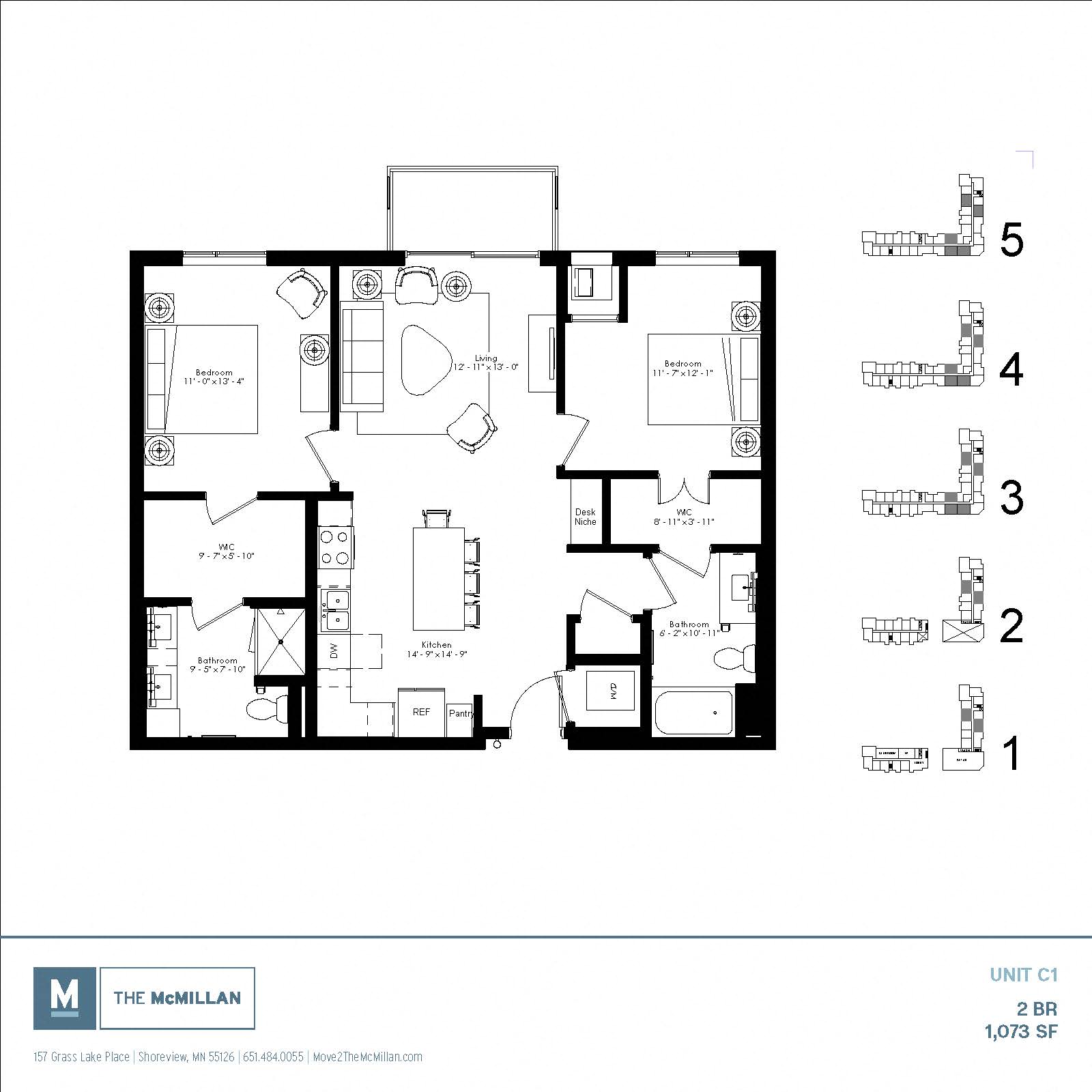 Floor plan at The McMillan, Shoreview, MN