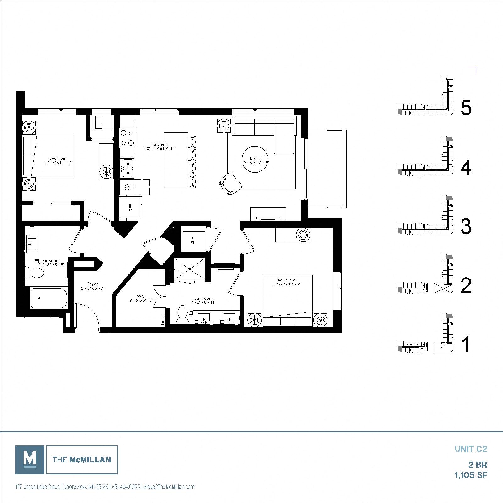 Floor plan at The McMillan, Minnesota, 55126