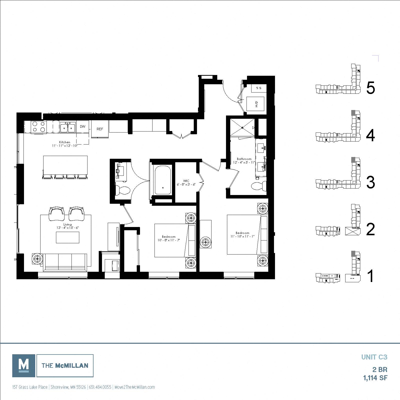 Floor plan Floor planat The McMillan, Shoreview, 55126