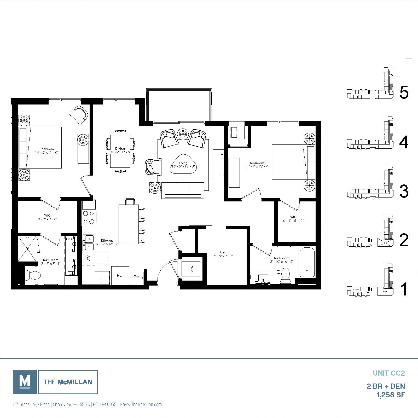 Floor plan at The McMillan, Shoreview, MN