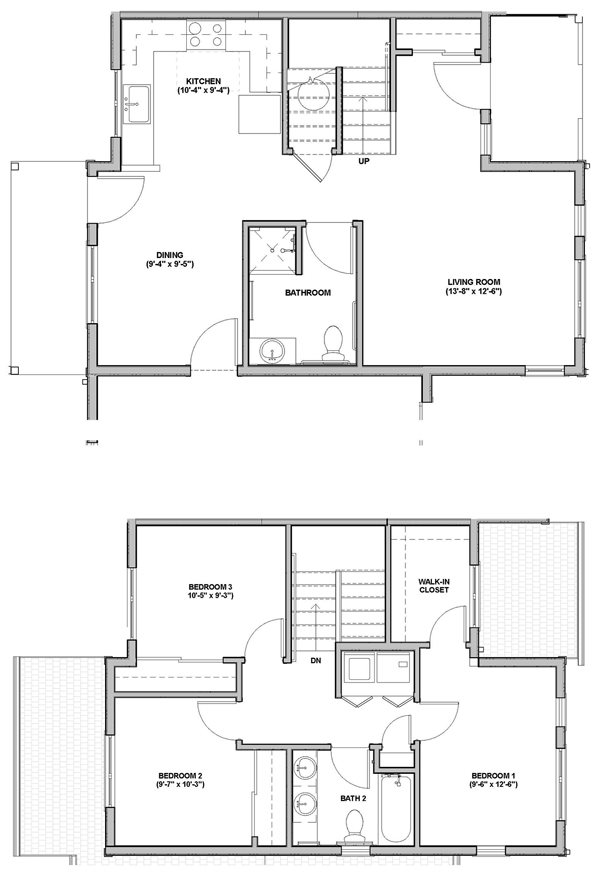 3x2B Floor Plan 9