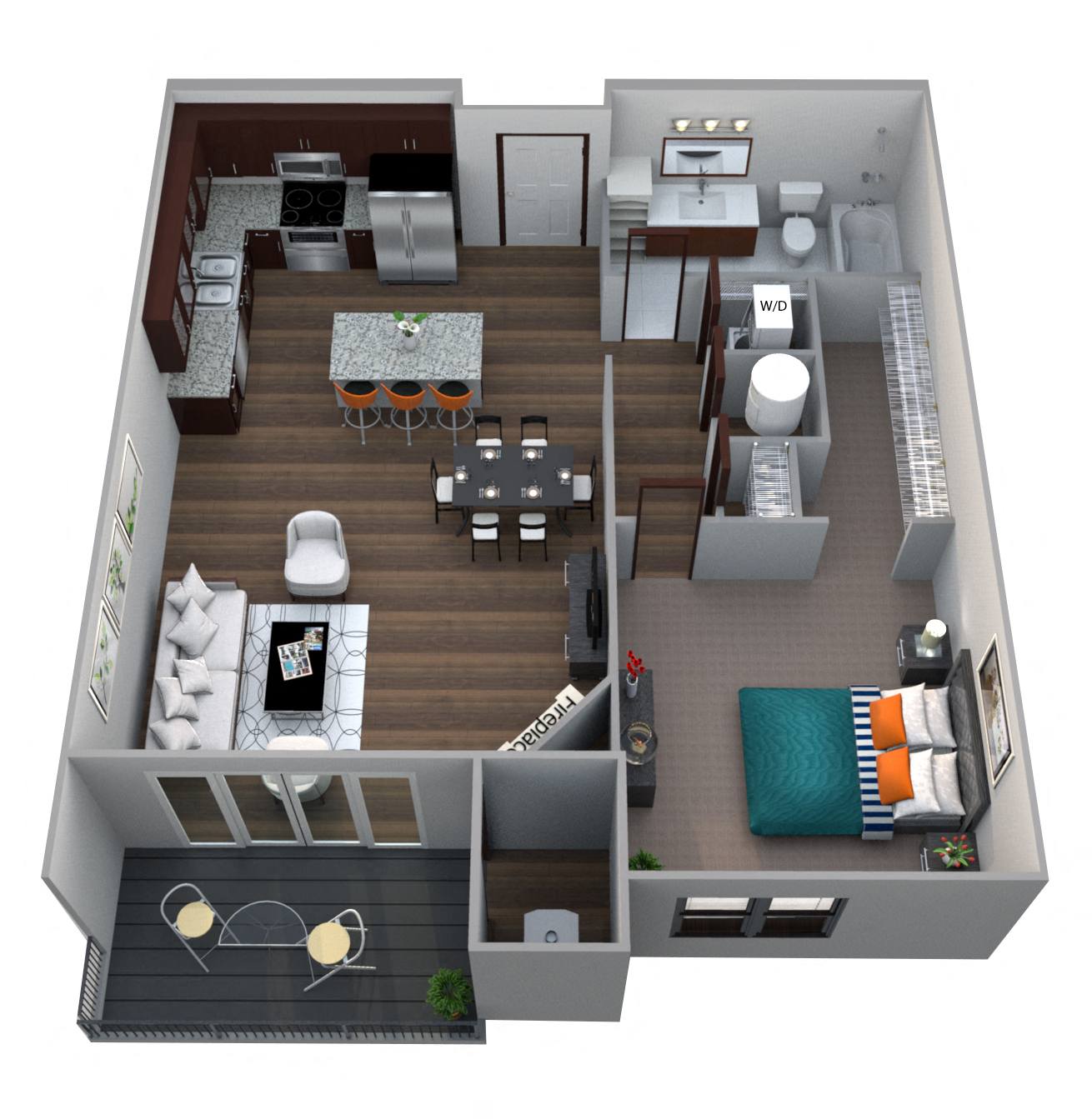 Cove B2 floor plan at 360 at Jordan West best new apartments West Des Moines IA 50266