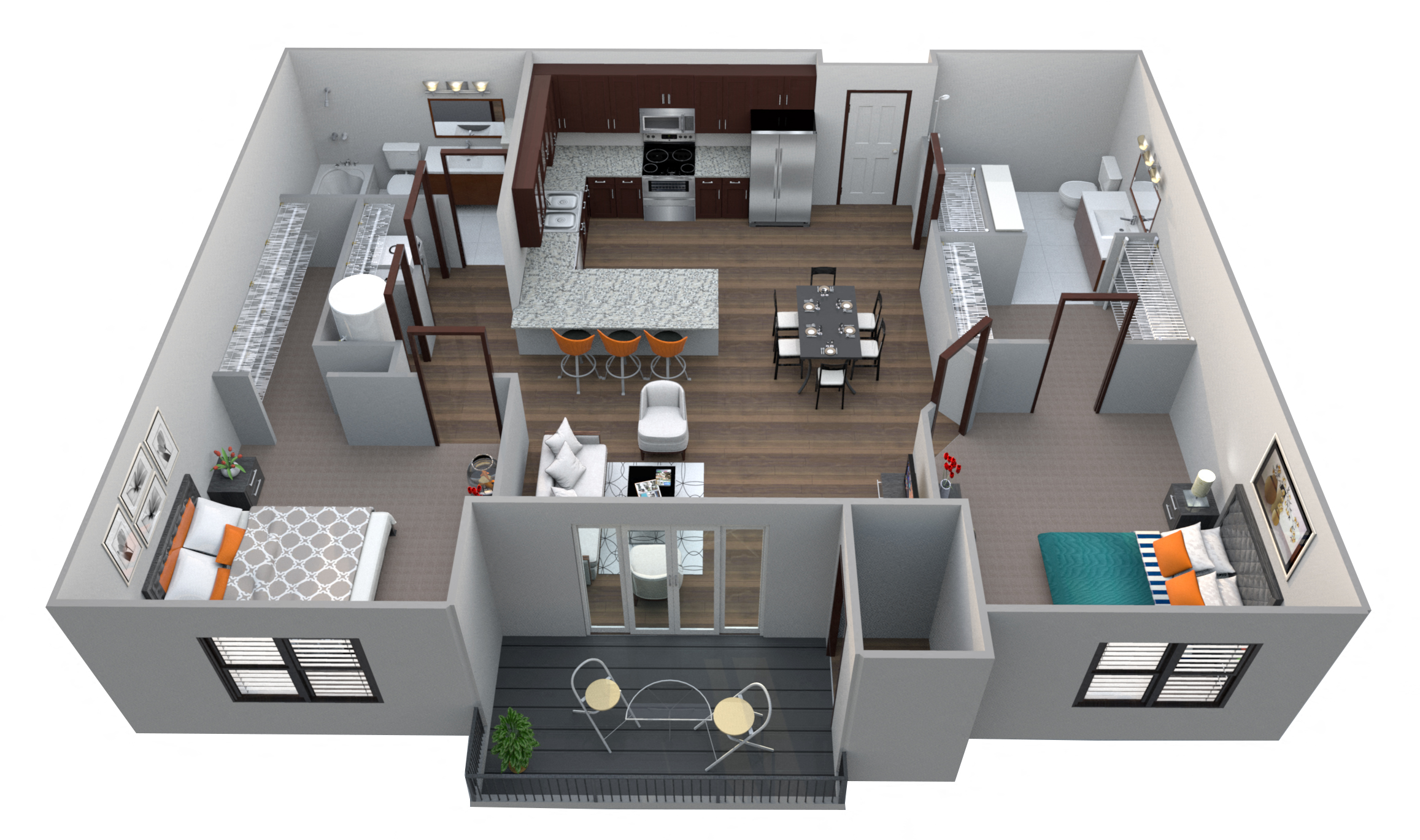 Creek C1AS floor plan at 360 at Jordan West best new apartments West Des Moines IA 50266