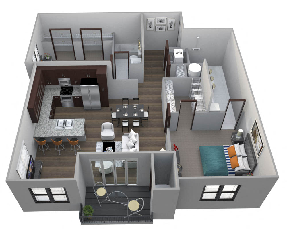 Valley C4S floor plan at 360 at Jordan West best new apartments West Des Moines IA 50266
