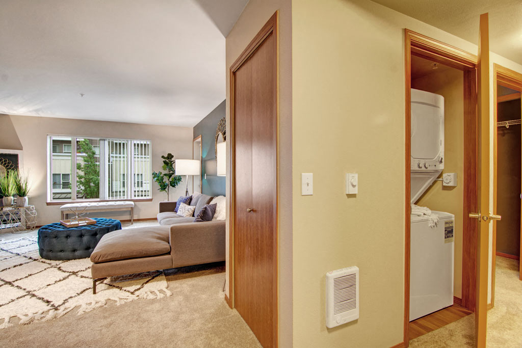 Stack-able Washer Dryer | Apartments in Shoreline WA | Echo Lake