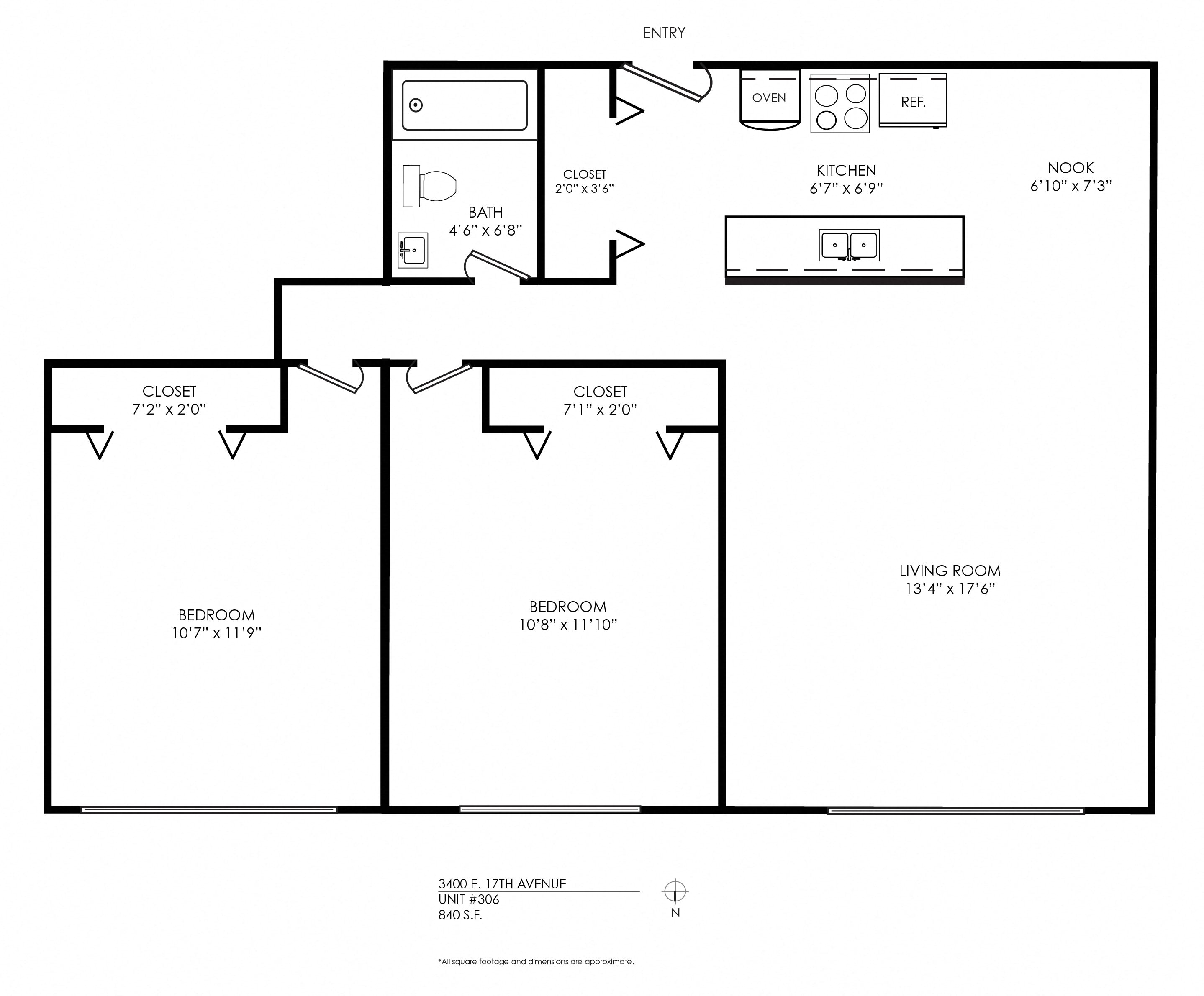 2 bed