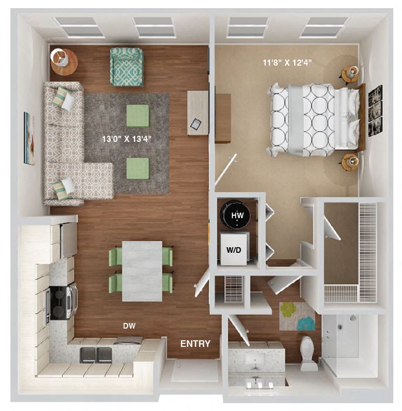 1 Bedroom Floor Plan