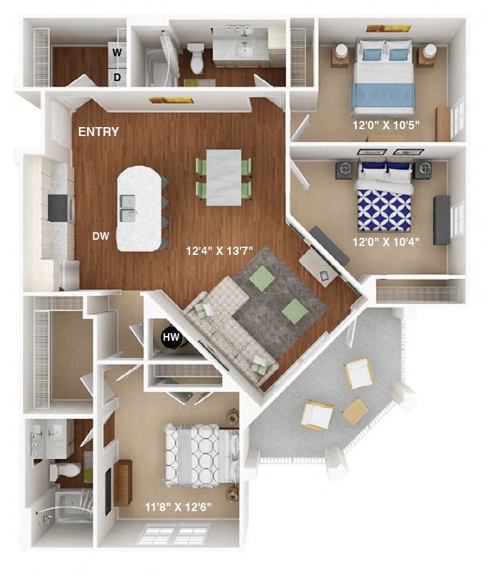 3 Bedroom Floor Plan