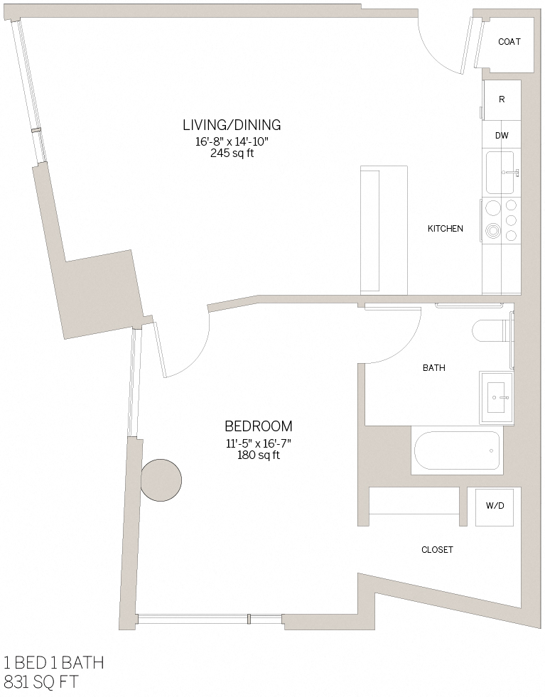 One Bedroom - J