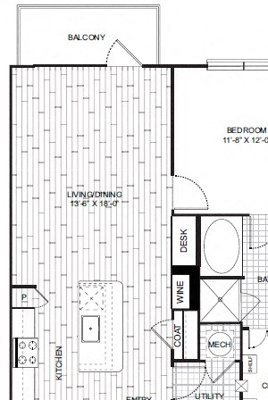 A11 Floor Plan at Windsor CityLine