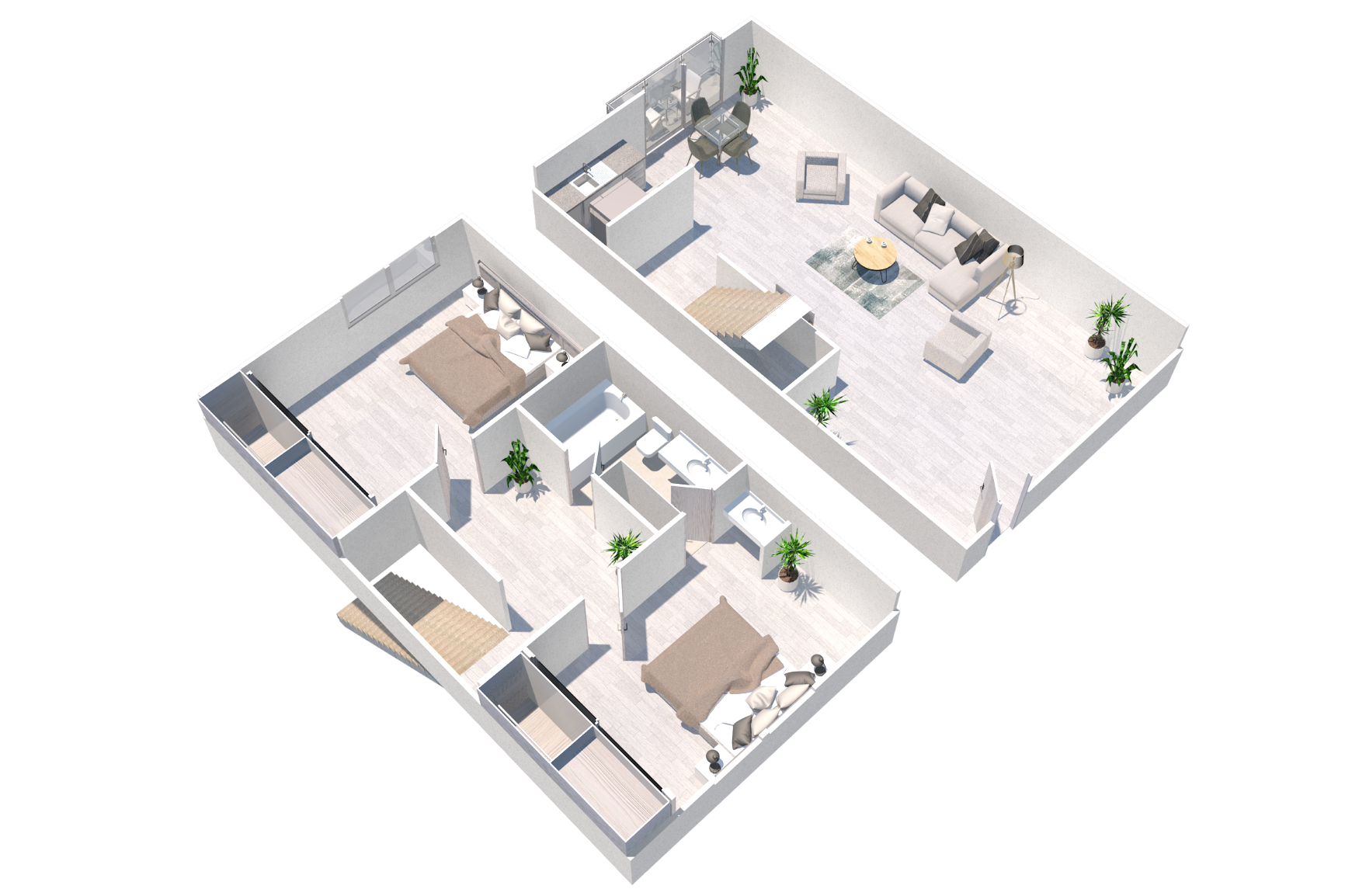 Two Bedroom One bath apartment in North Hollywood, CA at the Vista Pointe II Apartment. Upgraded two bedroom apartment offers ample storage spaces.