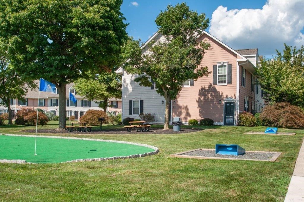 our apartments have a golf course in front of our building