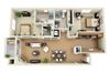 The Beverly Plus Loft 2 Bedroom 2 Bath 3D Floor Plan The Beverly Plus Loft 2 Bedroom 2 Bath 3D Floor Plan at The Verandas, Canoga Park, CA, 91304