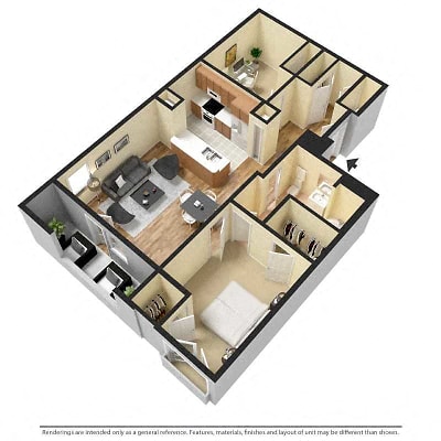 Luxury one bedroom apartment with den