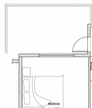 One bedroom, one bathroom apartment layout at Hoylake Apartments in Victoria, BC