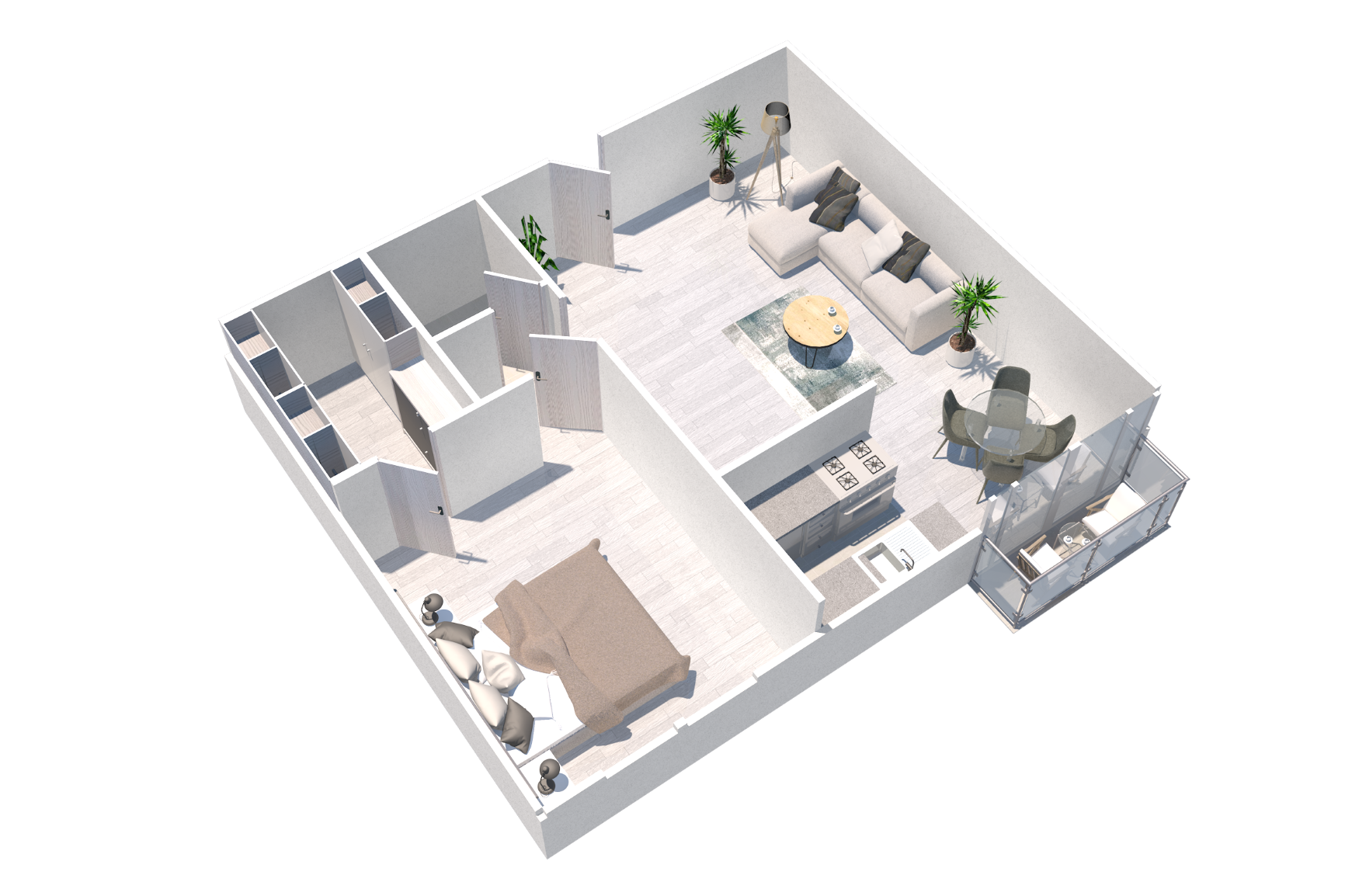 One bedroom apartment in Northridge, CA at the Cypress Point Apartments. Spacious one bedroom floorplan offers plank flooring, ample storage and natural light. Located closer to CSUN.