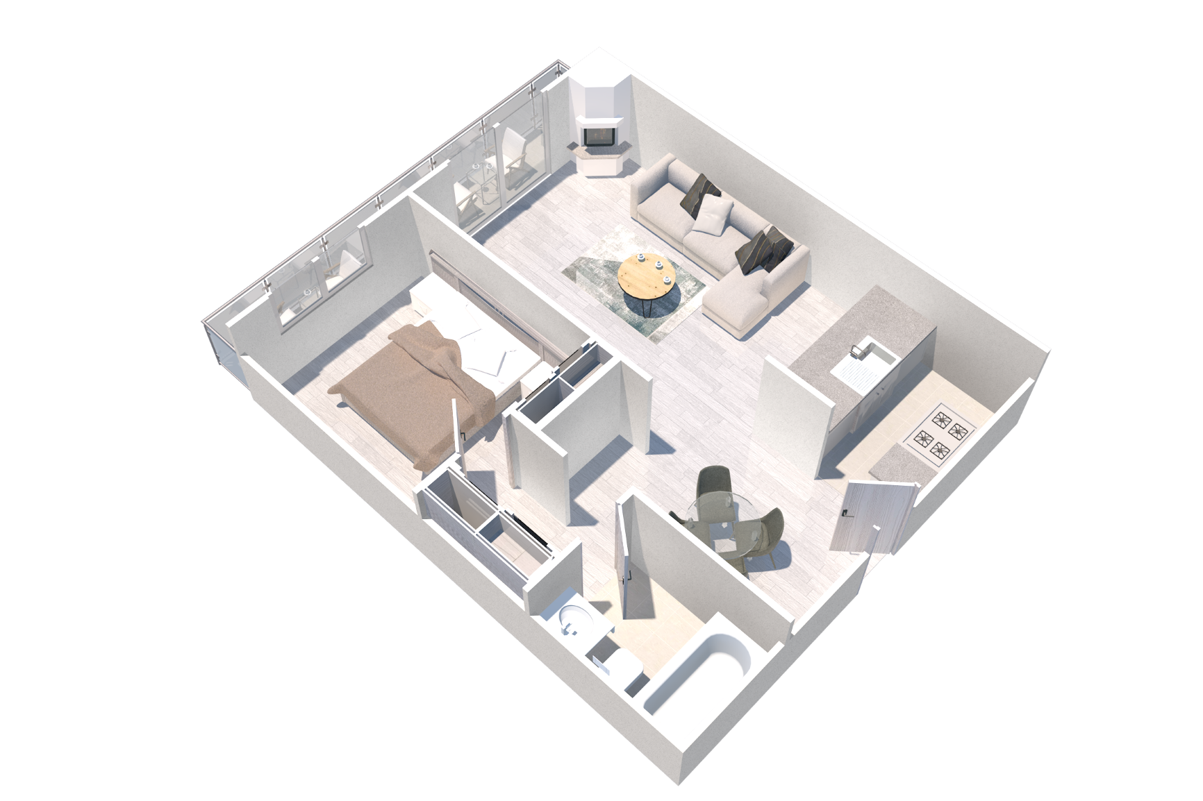 Spacious and upgraded one bedroom apartment at the Ritz in Studio City, CA