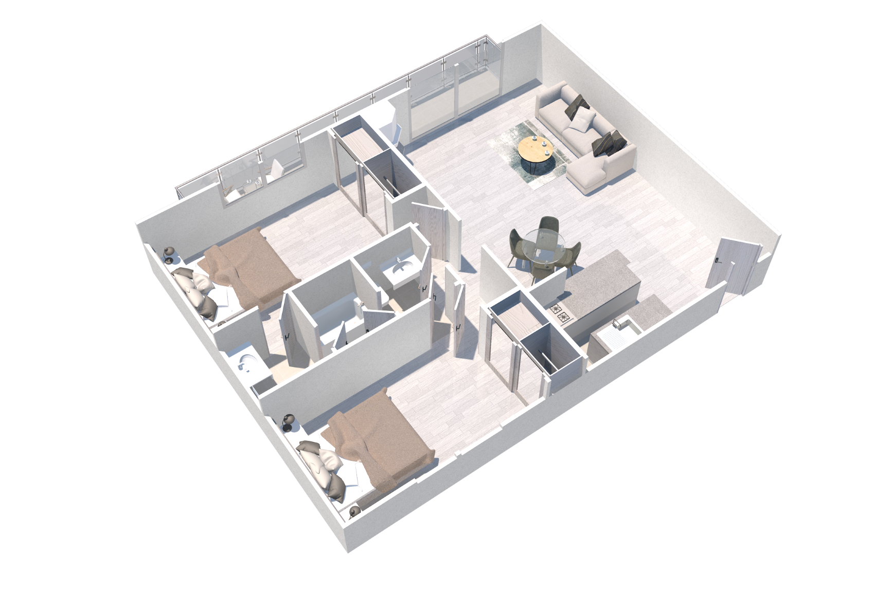 Two bedroom 1.5 bath apartment in Studio City, CA at the Enclave apartments. Spacious two bedroom apartment with ample storage and a fireplace