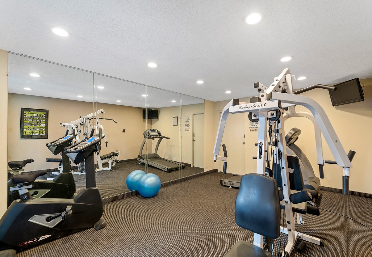 Gym at the enclave apartment in Studio City, CA