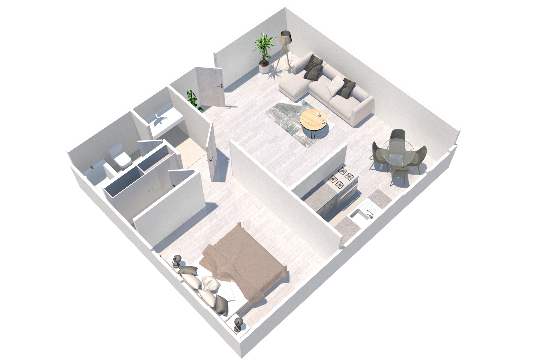 One bedroom one bath apartment at the Terrace in Tarzana, CA. Spacious and upgraded one bedroom comes with a walk-in closet and ample storage