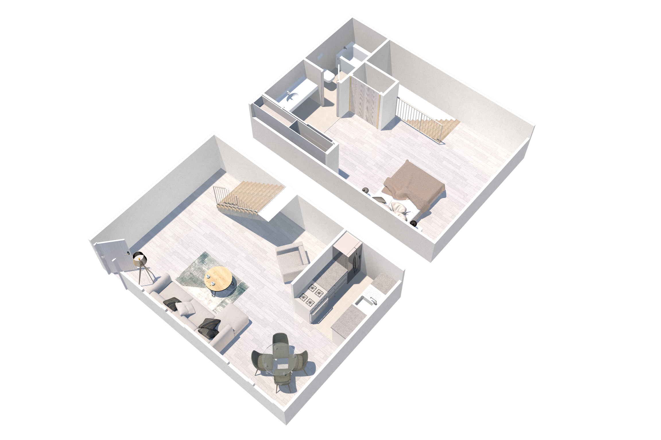 One bedroom townhome apartment in Burbank, CA at the Terrace Apartment. Spacious one bedroom townhome comes with upgraded features, plank flooring, and ample storage.
