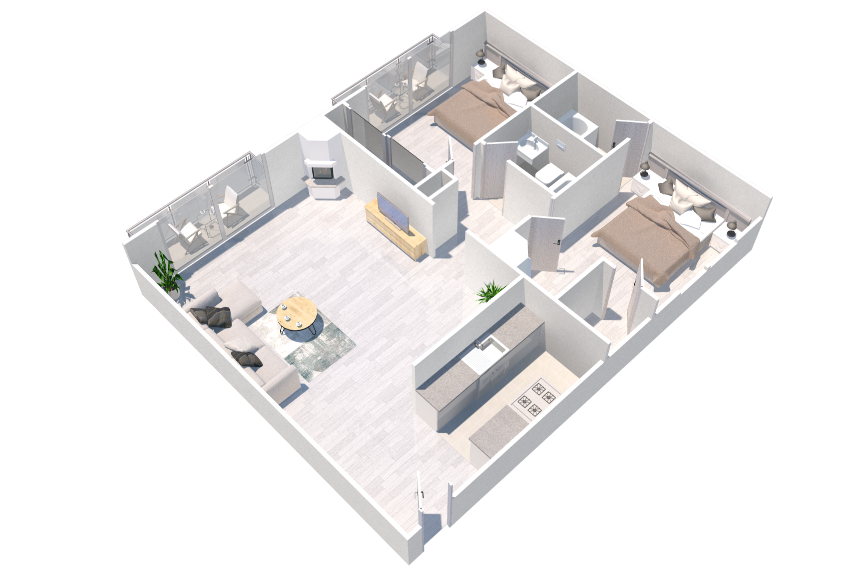 Two bedroom two bathroom apartment in Sherman Oaks at the Hallmark apartment. Spacious apartment with upgraded features and ample storage