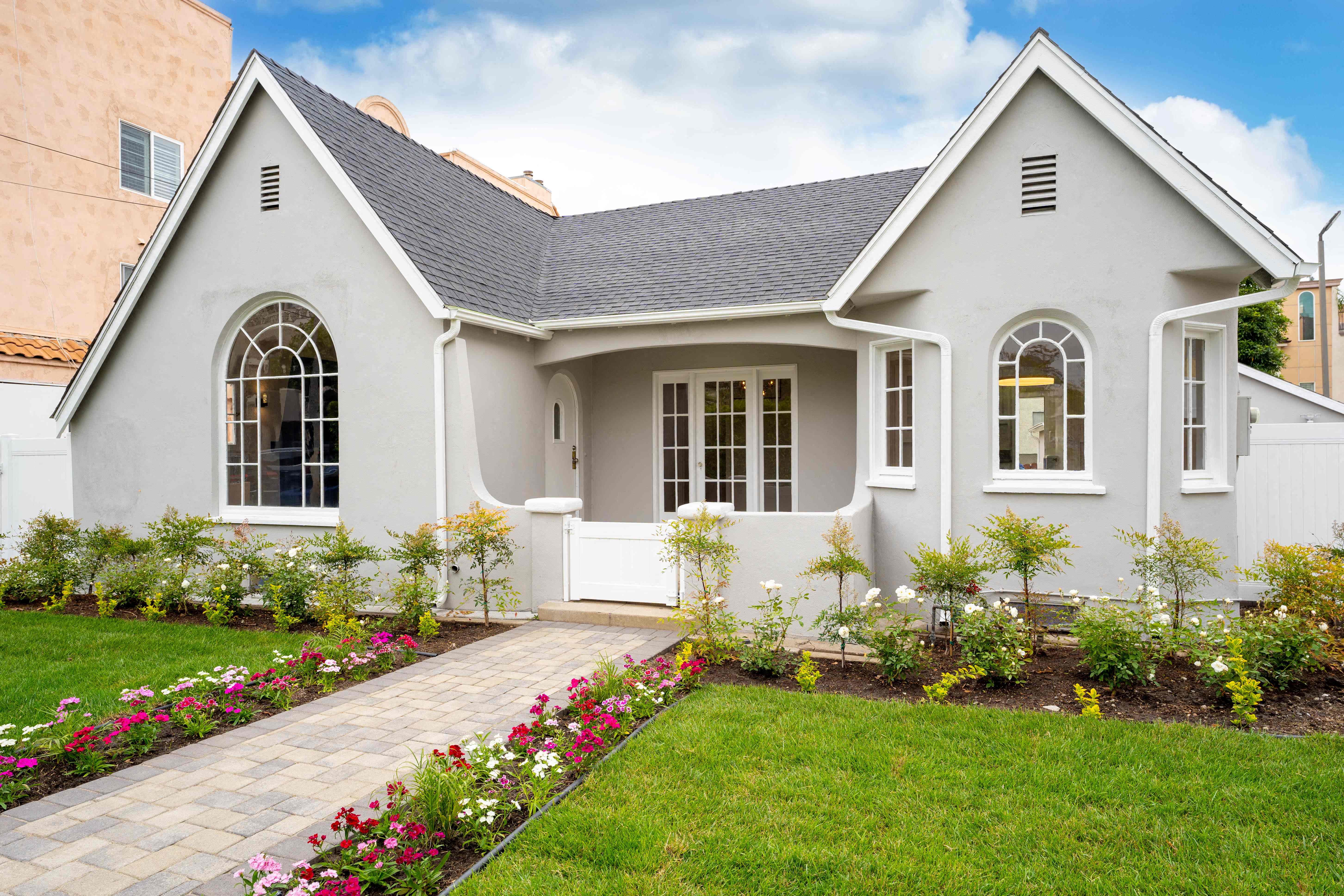 Exterior image with beautifully manicured landscaping of 4326 Colbath Ave, Sherman Oaks, single family home