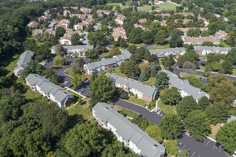 Aerial view of Westridge Apartments