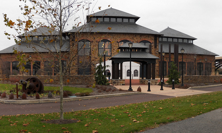 Exterior view of the Phoenixville Foundry event and wedding venue