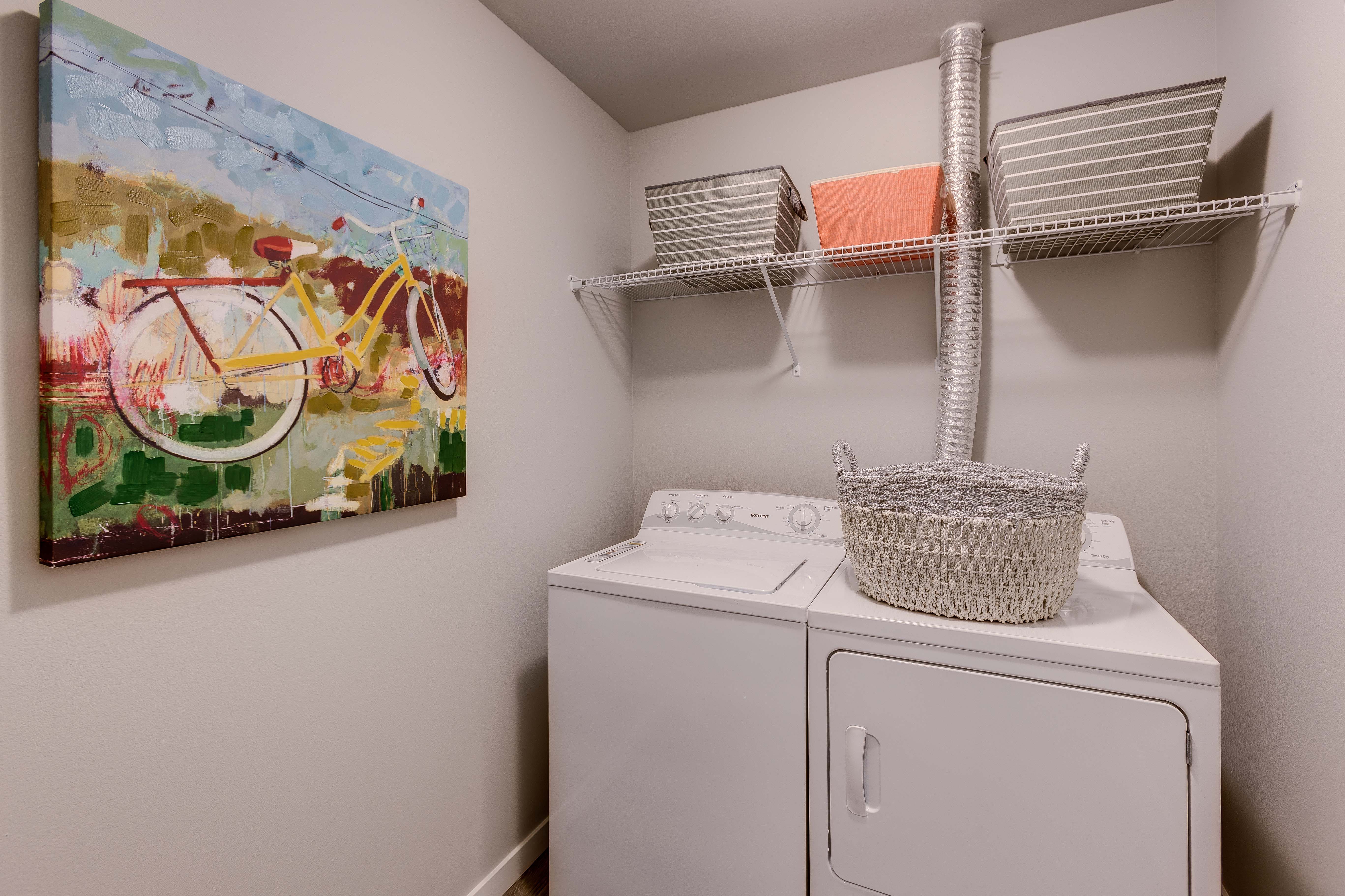 our apartments have a spacious laundry room with a washer and dryer